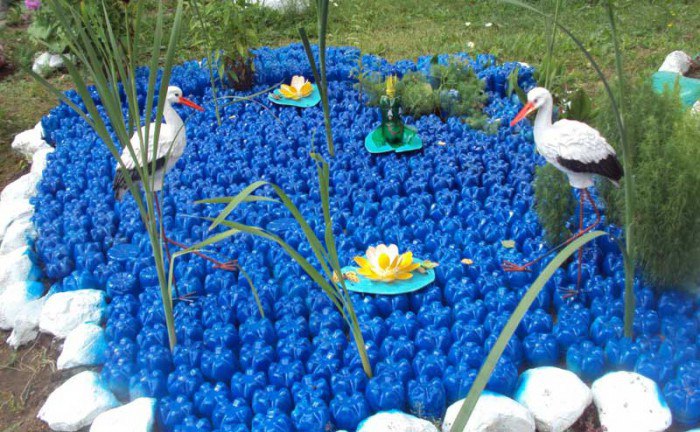 Поделки садовые из пластиковых бутылок