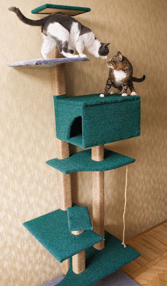 Дом для кота из газетных трубочек
