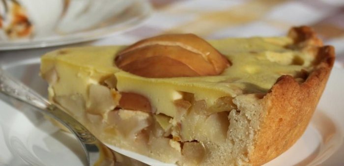 Рецепт заливного пирога с яблоками на кефире
